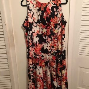 A lined floral dress